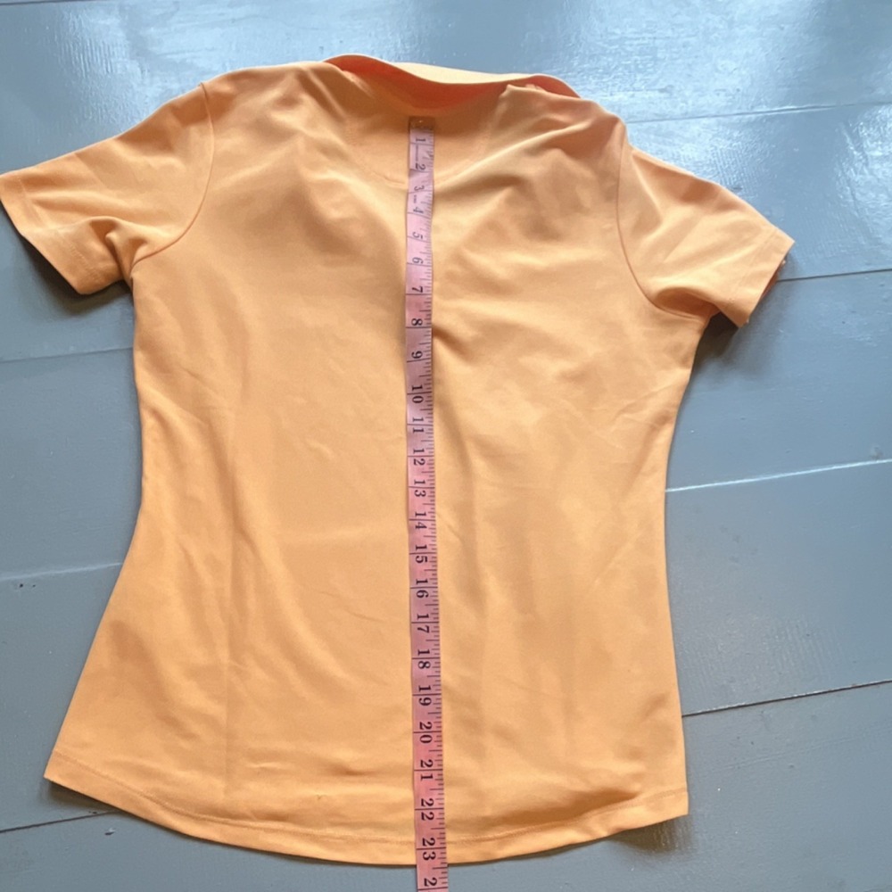 Greg Norman Play Dry Polo Shirt Women S Peach Orange Golf Stretch Short Sleeve